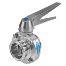 Manual butterfly valve TC ends with 12-position handle
