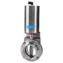 Sanitary Pneumatic Butterfly Valve with Tri-clamp Ends, NC/NO/AA Operated