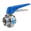 Manual Butterfly Valve Thread End With Multi-Position Blue Plastic Lever Handle type B